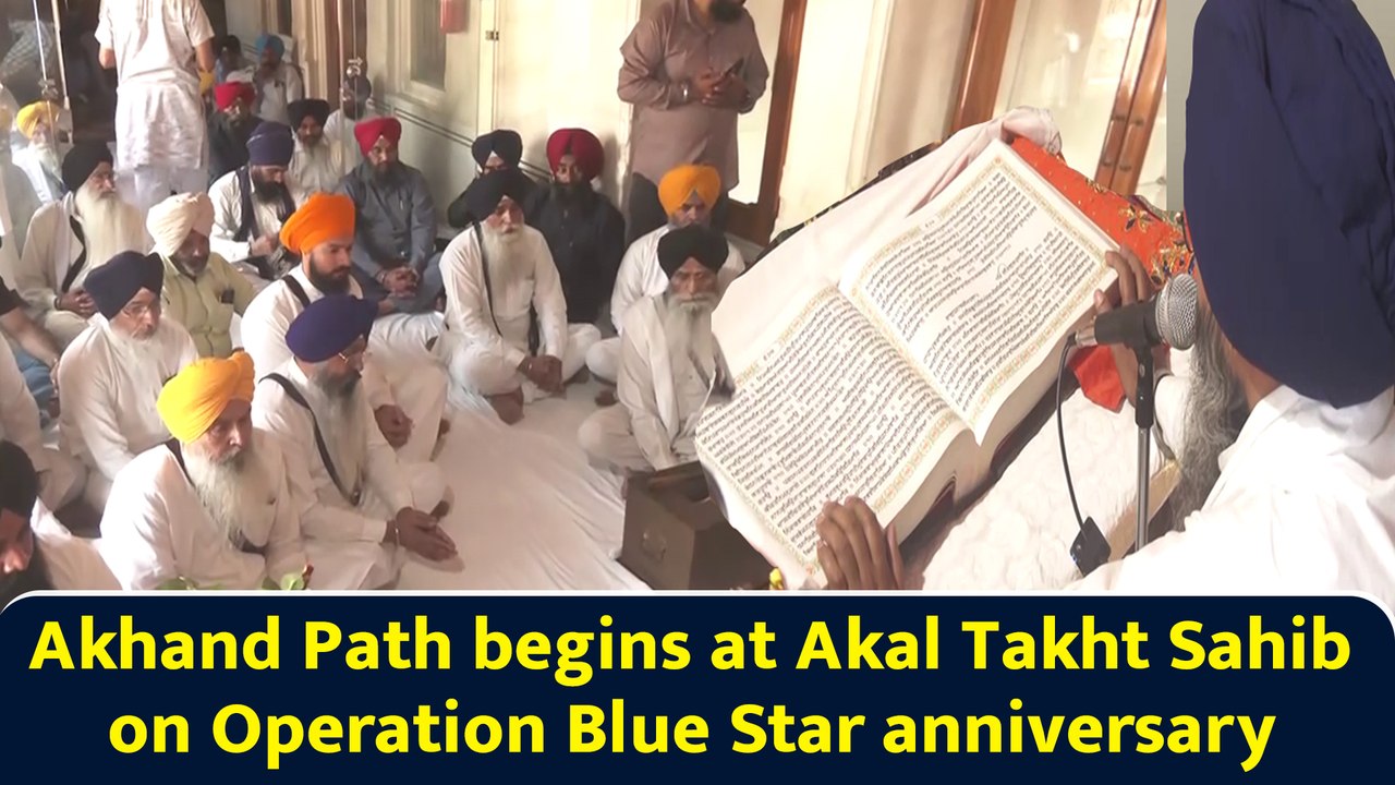 Devotees begin Akhand Pathat at Akal Takht Sahib on Operation Blue Star’s 39th anniversary