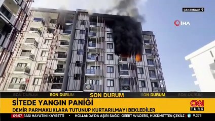 Çanakkale'de korkutan yangın: 10 kişi dumandan etkilendi