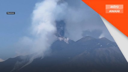 Gunung Etna meletus, kepulan abu tebal memenuhi udara