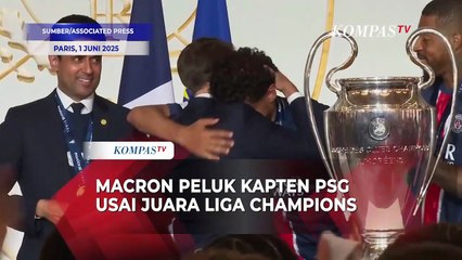 Presiden Prancis Macron Bertemu Skuad PSG usai Juara Liga Champions Pertama, hingga Peluk Marquinhos