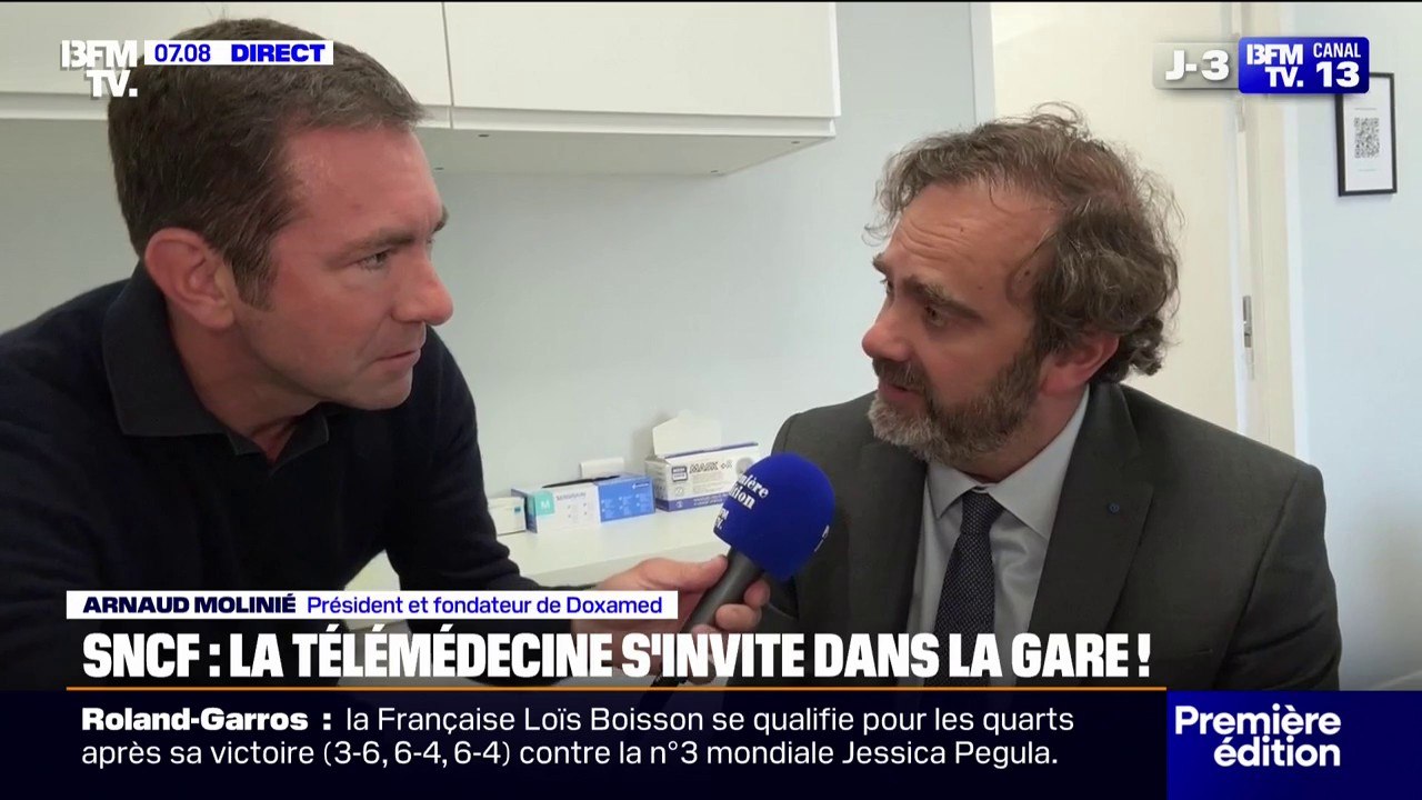 Une borne de téléconsultation médicale installée à la gare d’Épinay-sur-Orge (Essonne)