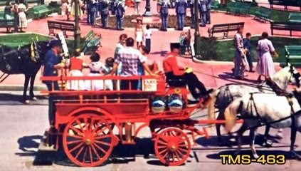 Horse-Drawn Fire Wagon--Disneyland History--TMS-463