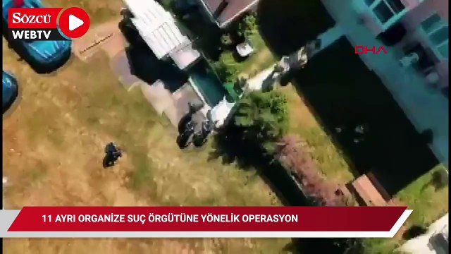 11 ayrı organize suç örgütüne yönelik operasyonlarda, 90 şüpheli yakalandı