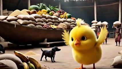 Chick_Yellow💛_Saved_the_Baby_from_the_Flood_!_#chick_#baby_#short_#chickyellow_#earthquake(360p)