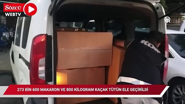 Tekirdağ'da 273 bin 600 makaron ve 800 kilogram kaçak tütün ele geçirildi