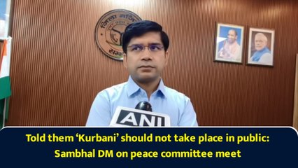 Told them ‘Kurbani’ should not take place in public: Sambhal DM on peace committee meet