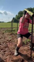 Woman Gets Hit On Head as T-Post Hook Snaps off While Gardening