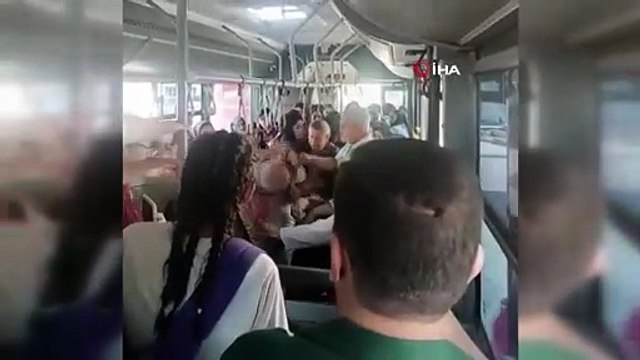 Taciz iddiası otobüsü karıştırdı, tekme tokat kavga ettiler