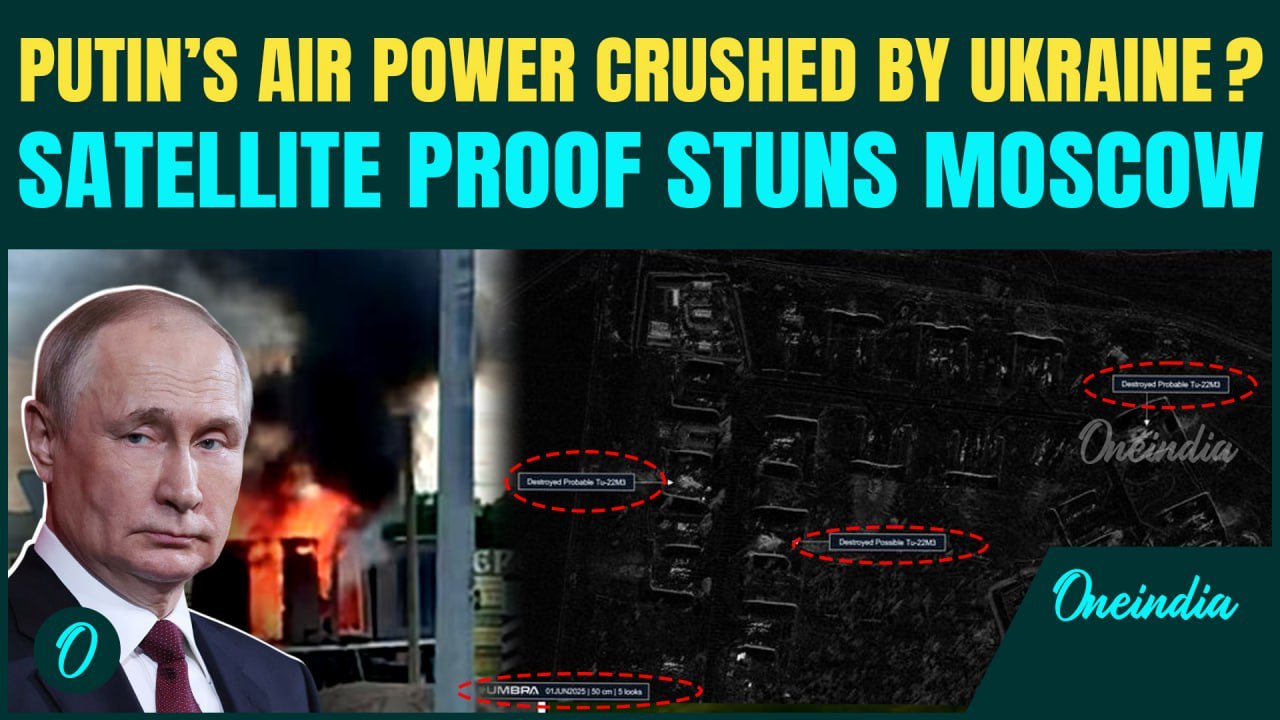 Ukraine’s ‘Spiderweb’ Drone Blitz Obliterate Russian Bombers; Satellite Images Expose Devastation