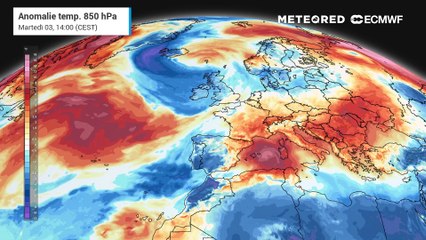 L'anomalia delle temperature in Europa