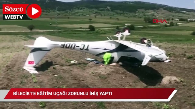 Bilecik'te eğitim uçağı zorunlu iniş yaptı