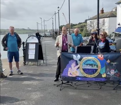 Bishop of Exeter Mike Harrison announcing the new Bishop of Crediton in Appledore (Joe Bulmer, Tindle Newspapers)