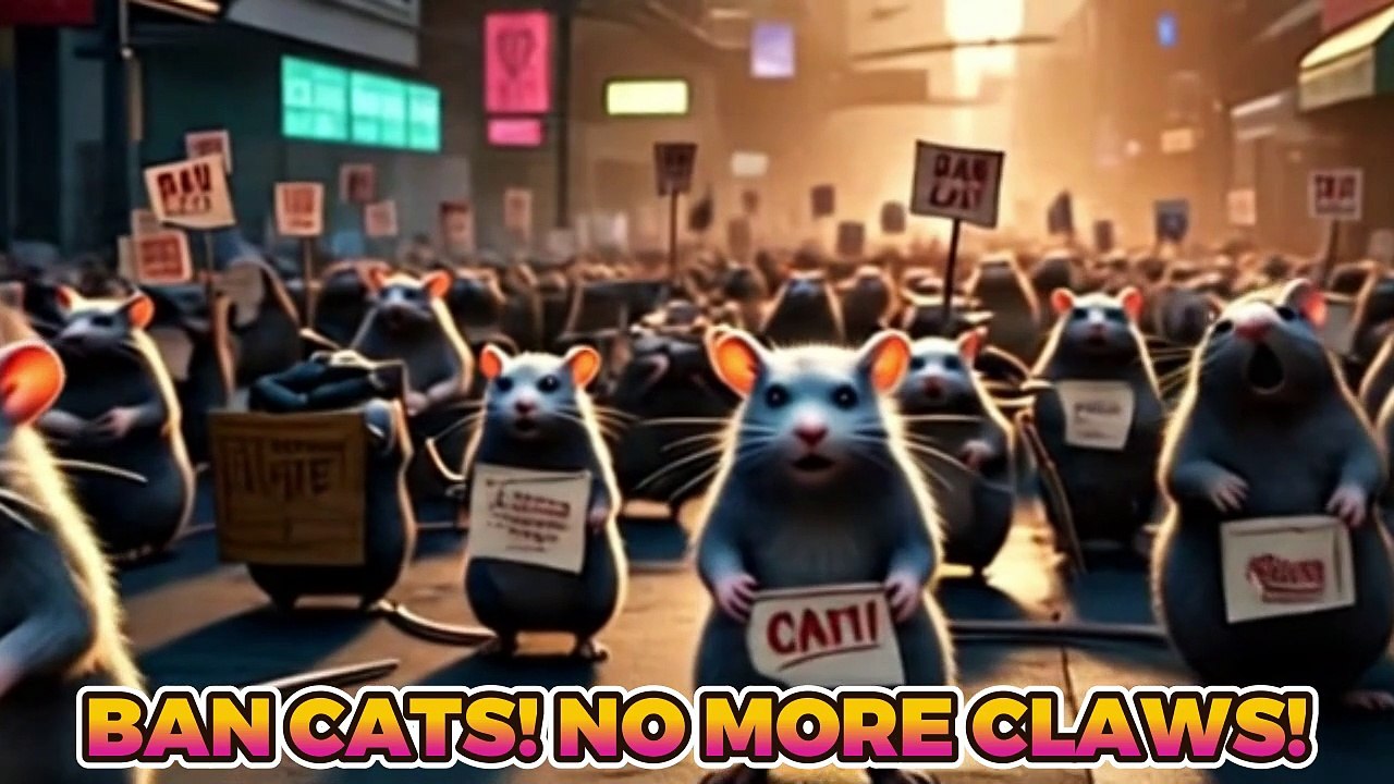 Orange Cat Arrested?! Ban Cats Protest - Animated Short Film