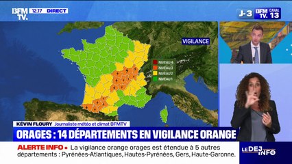14 départements placés en vigilance orange aux orages
