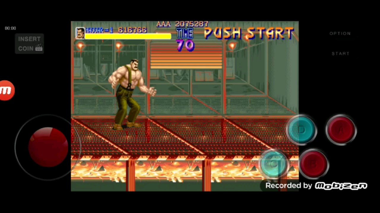 Final Fight Mike Haggar game over Mike Haggar morre na explosão da dinamite