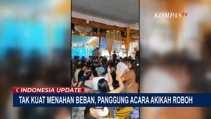 Detik-Detik Panggung Acara Akikah di Palembang Roboh