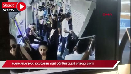 Marmaray'daki kavganın yeni görüntüleri ortaya çıktı
