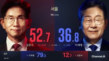 이 시각 전국 개표 상황 (오후 9시 45분 기준)