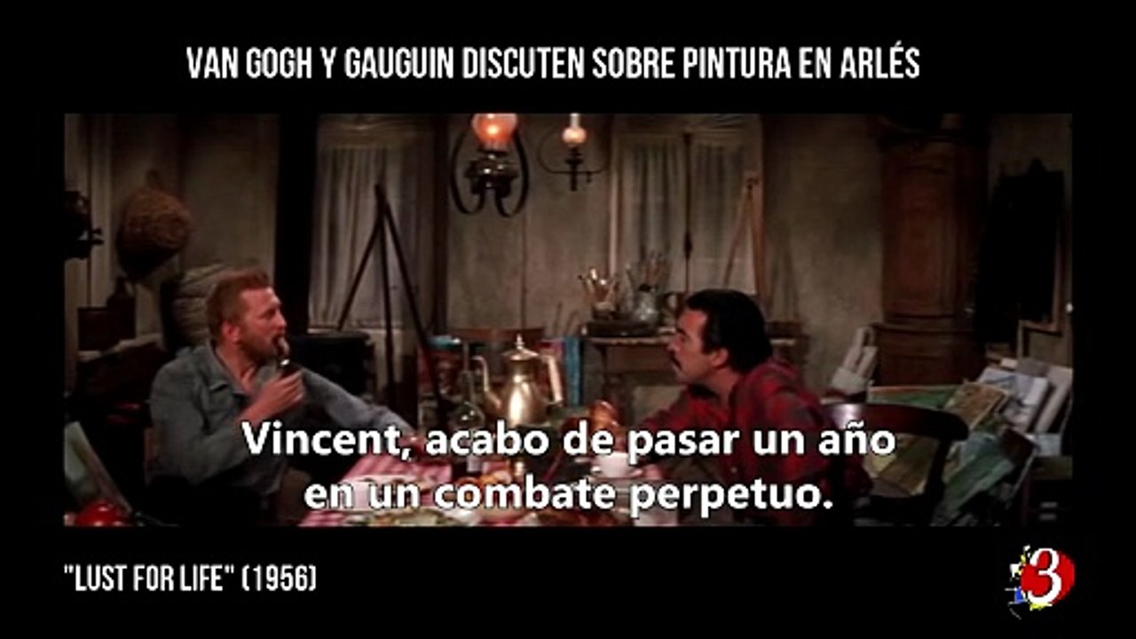 Van Gogh y Gauguin discuten sobre pintura en Arlés