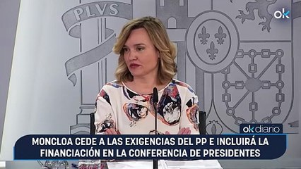 Moncloa cede a las exigencias del PP e incluirá la financiación en la Conferencia de Presidentes
