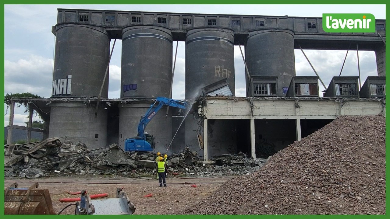 Démolition de quatre des huit Silos des Bastions à Tournai