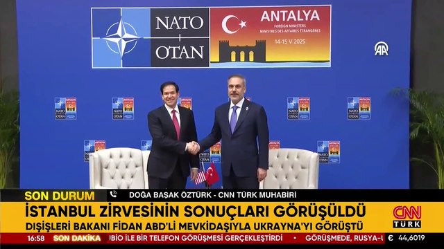 Dışişleri Bakanı Hakan Fidan, ABD'li mevkidaşı Marco Rubio ile görüştü