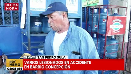 Varios lesionados en accidente  en Barrio Concepción, San Pedro Sula
