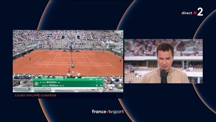 Laurent Luyat et Matthieu Lartot poussent un coup de gueule au sujet du manque de spectateurs, pour le match de la Française Loïs Boisson.