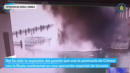 Así ha sido la explosión del puente de Kerch, en Crimea