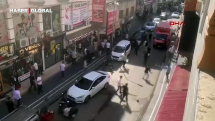 İki grup arasında taşlı sopalı kavga