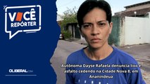 Autônoma Dayse Rafaela denuncia lixo e asfalto cedendo na Cidade Nova 8, em Ananindeua