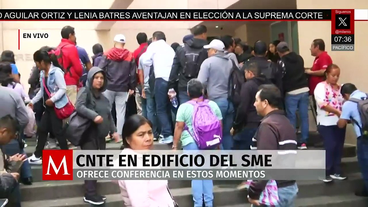 Maestros de la CNTE se reúnen en el SME para ofrecer conferencia y dialogar propuestas