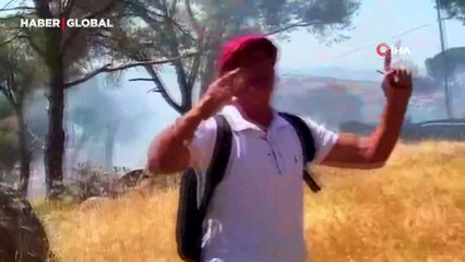 Ayvalık'ta orman yangını