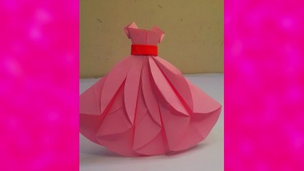 How to Make an Origami Dress (Variation 1) | Easy Paper Dress Tutorial