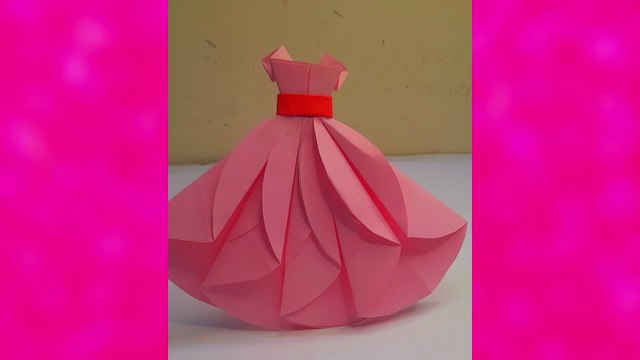origami princess dress Origami Princess Dress Easy | How To Make Princess Dress | Origami Tutorial