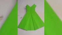 How to Make an Origami Dress (Variation 2) | Stylish Paper Dress Tutorial