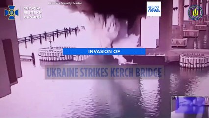 Ukraine strikes Kerch bridge in Crimea with underwater explosives