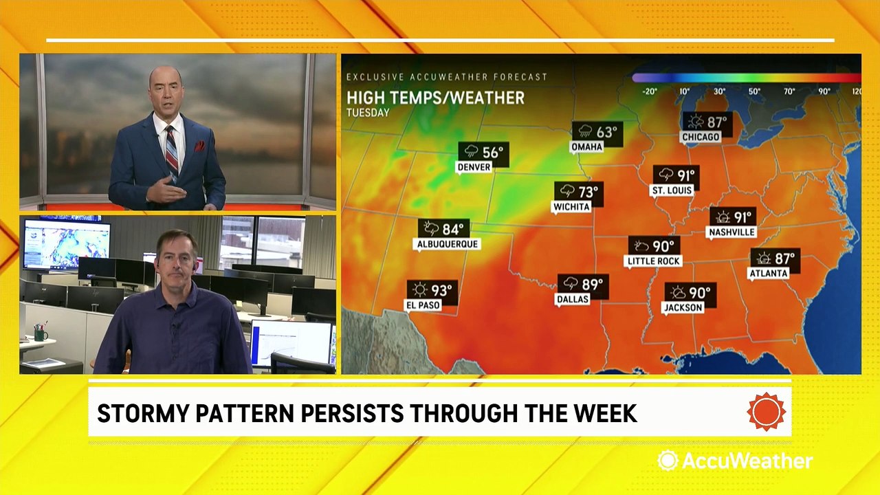 Widespread storms expected Wednesday across the central US
