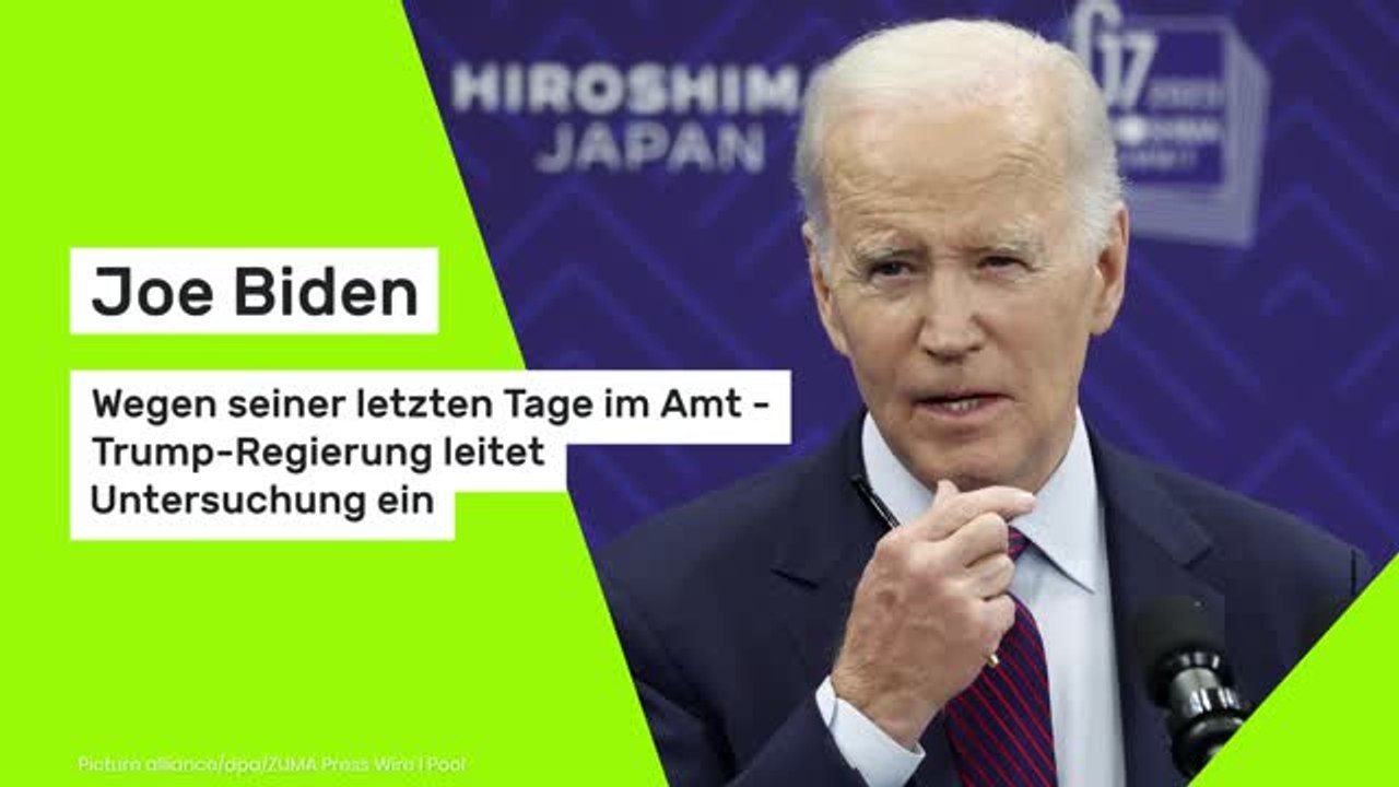 Joe Biden: Wegen seiner letzten Tage im Amt - Trump-Regierung leitet Untersuchung ein