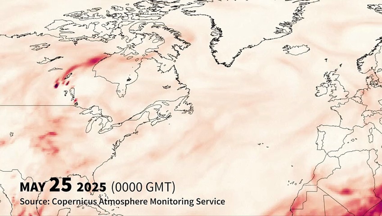 ANIMATED MAP - Smoke from Canadian fires reaches Europe