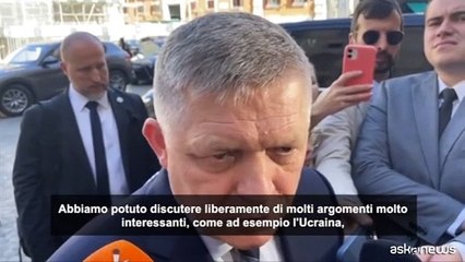 Robert Fico da Meloni a Chigi: "Discusso di Ucraina, energia, armi"