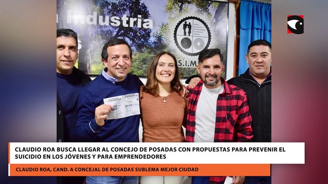 Claudio Roa busca llegar al Concejo de Posadas con propuestas para prevenir el suicidio en los jóvenes y para emprendedores