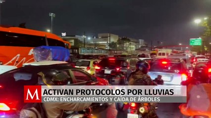 Activan protocolo 'Tlaloque 2025' por lluvias en CdMx para atender afectaciones viales