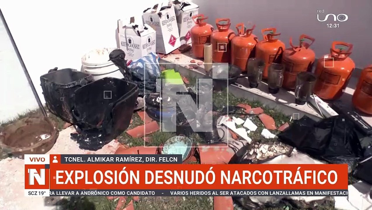 Explosión por manipulación de gas con droga, informe policial