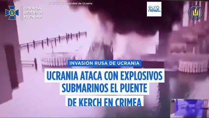 Ucrania ataca con explosivos submarinos el puente de Kerch en Crimea
