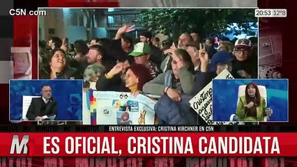 Cristina Kirchner confirma que será candidata