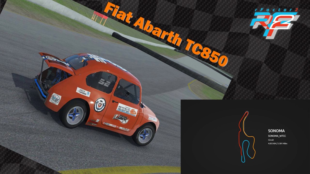 Tour de piste à Sonoma (WTCC) en Fiat Abarth TC850 sur Rfactor 2