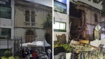 Edificio se desploma en la Colonia Roma tras fuertes lluvias en la CDMX