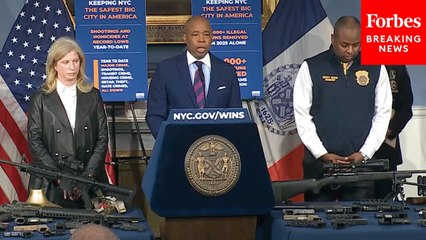 Mayor Eric Adams Announces NYPD's Seizure Of Over 2,200 Firearms From NYC Streets