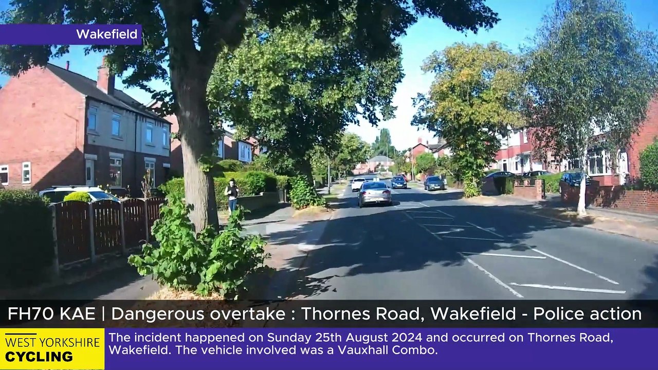 FH70 KAE | Dangerous overtake : Thornes Road, Wakefield - Police Action